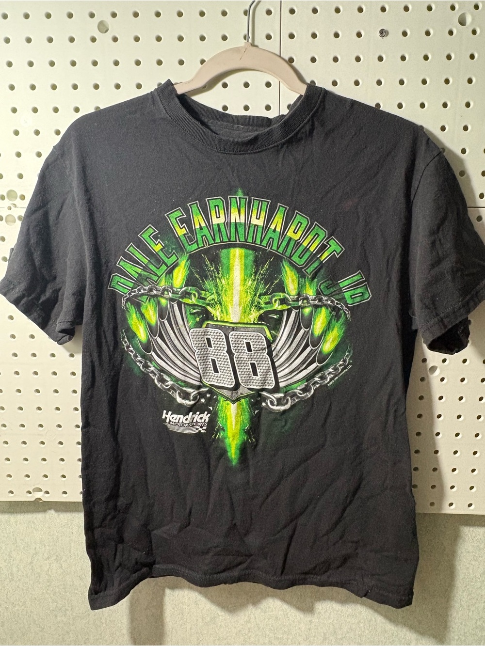 Nascar Dale Earnhardt Jr. Black Tee with Green Graphic